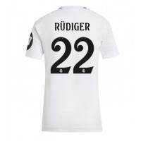 Koszulka piłkarska Real Madrid Antonio Rudiger #22 Strój Domowy dla kobiety 2024-25 tanio Krótki Rękaw